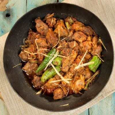 Green Masala Mutton Karahi